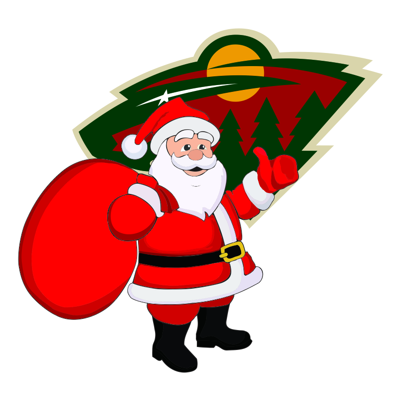 minnesota wild Santa Claus Logo vinyl decal